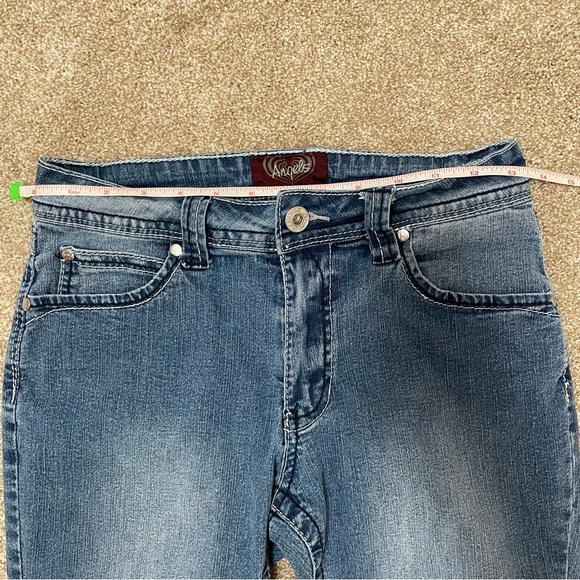 Angels Jeans 6 Medium Wash Shorts Capris Pocket Design Y2K - Picture 7 of 10